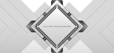 Soyut koyu siyah ve gümüş geometrik arkaplan tasarımı