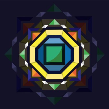 soyut renkli Arap süslemeleri tasarımı