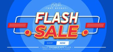 düzenlenebilir flash satış metni efekti. Typhography logosu