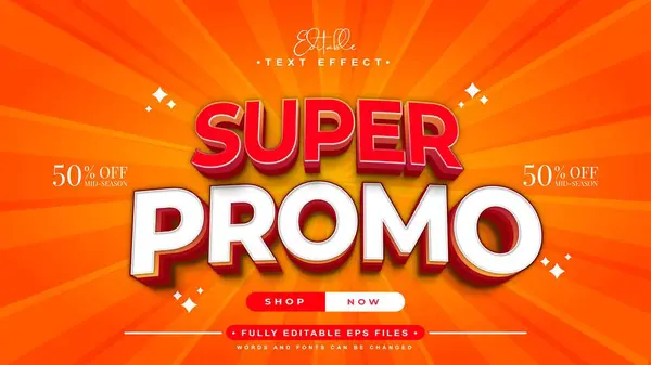 Düzenlenebilir süper promo metin efekti. Typhography logosu