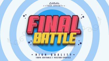 Düzenlenebilir son savaş metni efekti. Typhography logosu