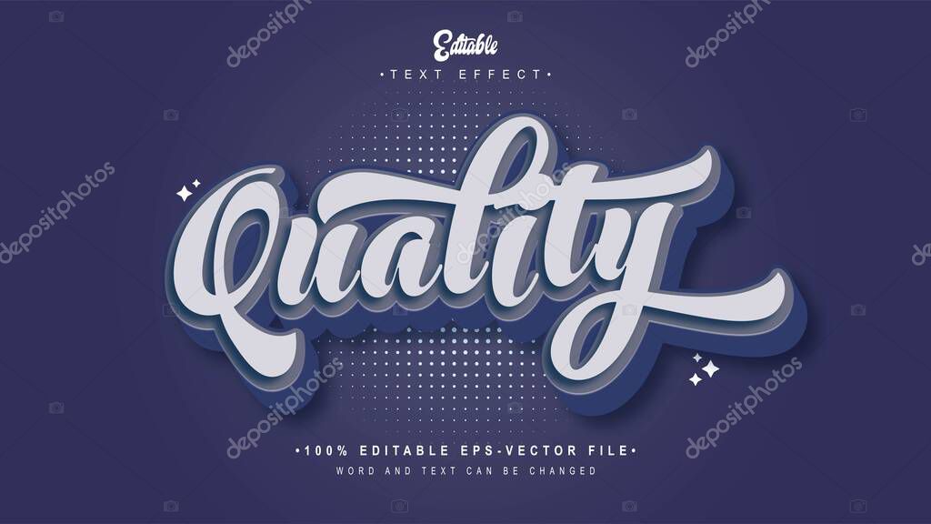 Editable quality text effect.typhography logo