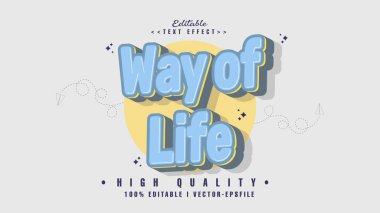 editable way of life text effect clipart