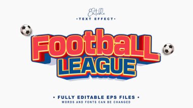 düzenlenebilir futbol ligi metin efekti