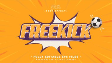 düzenlenebilir serbest tekme metin efekti