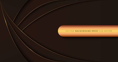 Soyut koyu kahverengi ve altın geometrik arkaplan