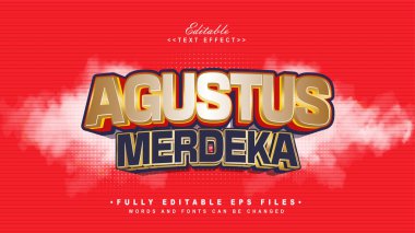 düzenlenebilir agustus merdeka metin efekti