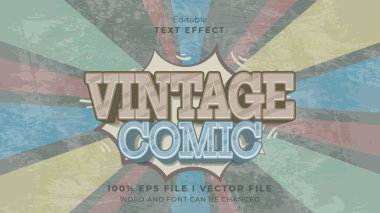 düzenlenebilir eski komik metin efekti