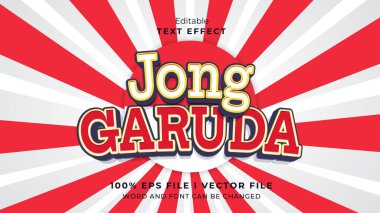 Düzenlenebilir jong garuda metin efekti