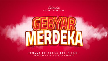 düzenlenebilir gebyar merdeka metin efekti