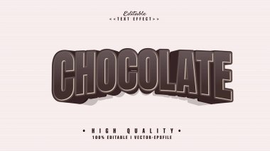 editable chocolate text effect clipart