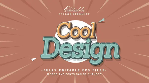 stock vector editable cool design text effect