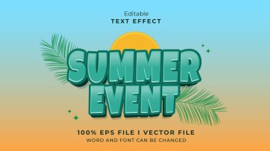 düzenlenebilir yaz olayı metin efekti