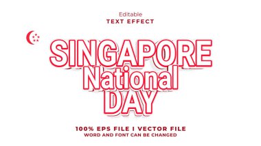 beyaz Singapur ulusal yazı efekti