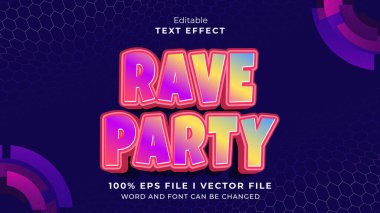 Düzenlenebilir çılgın parti metin efekti