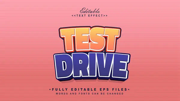 düzenlenebilir test sürücüsü metin etkisi