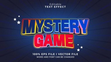 düzenlenebilir gizem oyunu metin efekti