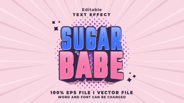 Düzenlenebilir şeker bebek metin efekti
