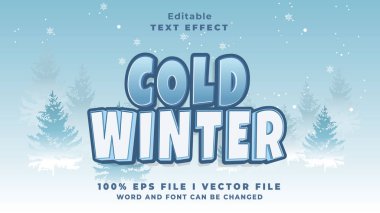 düzenlenebilir soğuk kış metin efekti