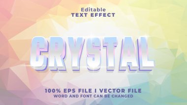 düzenlenebilir kristal metin efekti
