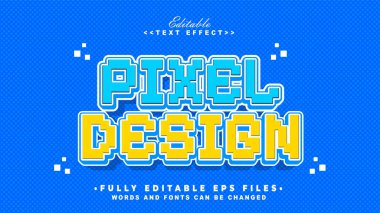 düzenlenebilir piksel tasarım metin efekti