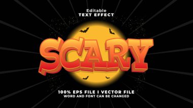 Düzenlenebilir korkunç metin efekti. Typhography logosu
