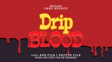 düzenlenebilir kan damlası metin efekti