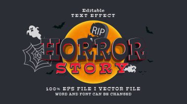 düzenlenebilir korku hikayesi metin efekti