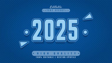 düzenlenebilir 3d 2025 metin efekti