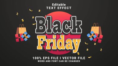 siyah ve beyaz siyah cuma metin efekti