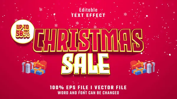 Düzenlenebilir noel indirimi metin efekti