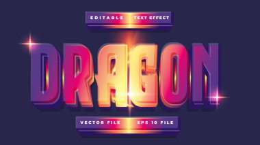 3D ejderha cesur metin efekti