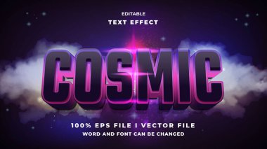 3d kozmik kalın metin efekti