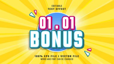 3d 01 bonus kalın metin efekti