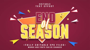 Mevsimlerin 3d sonu cesur metin efekti