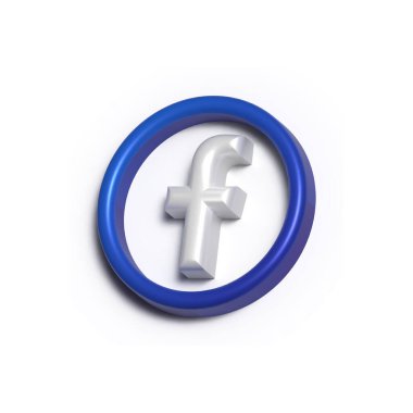 Facebook sosyal medya simgesi tasarımını şişir