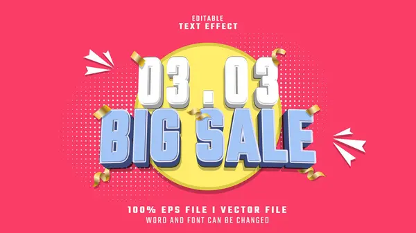 3d 03 Büyük satış cesur metin efekti