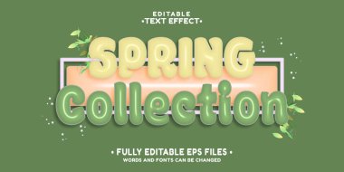 3d bahar koleksiyonu metin efektini şişir