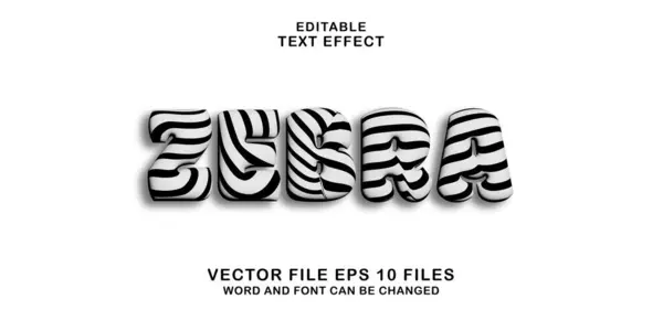 3D zebra şeritlerini şişirme metin efekti