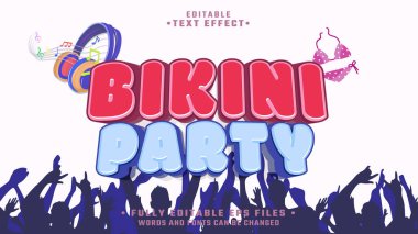3D bikini partisi cesur tect efekti