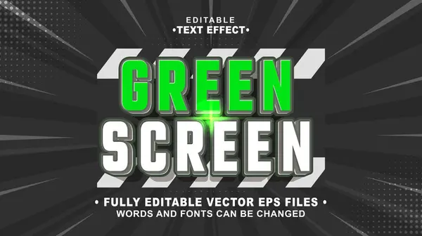 düzenlenebilir 3d yeşil ekran metin efekti. Typhography logosu