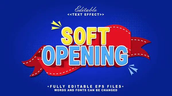 düzenlenebilir 3d yumuşak metin açma efekti. Typhography logosu