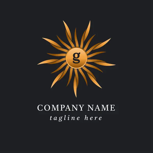 soyut güneş çiçeği logosu tasarımı