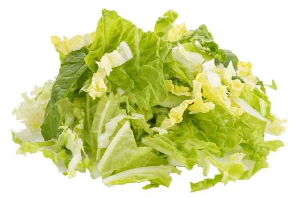 Sliced Slices Chinese Cabbage Isolated White Background — Stock Photo, Image