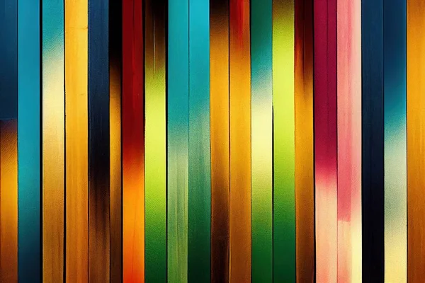 a multicolored background of different colors of wood planks and strips of paint on the wall of a building