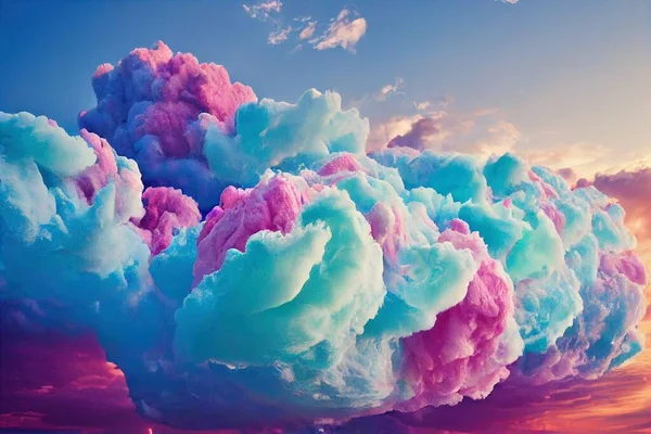 a cloud of colored clouds in the sky at sunset or sunrise or sunset..
