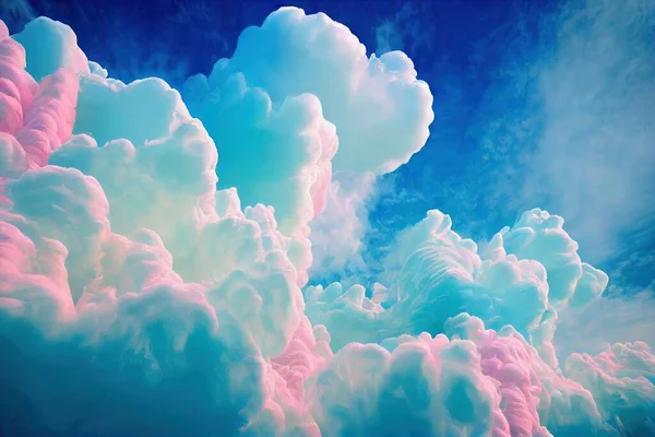 a blue sky with pink clouds and a blue sky background with white clouds and a blue sky with pink clouds..