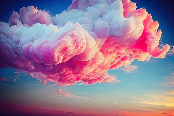 a cloud of pink and purple smoke floating in the sky at sunset or sunrise or sunset time..