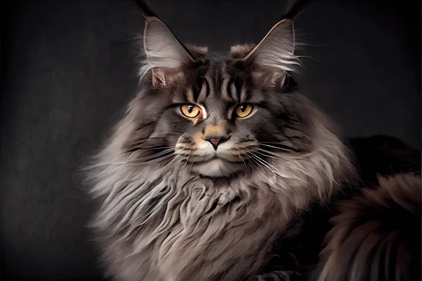 a cat with long hair and a big grin on its face is looking at the camera with a serious look on its face. .