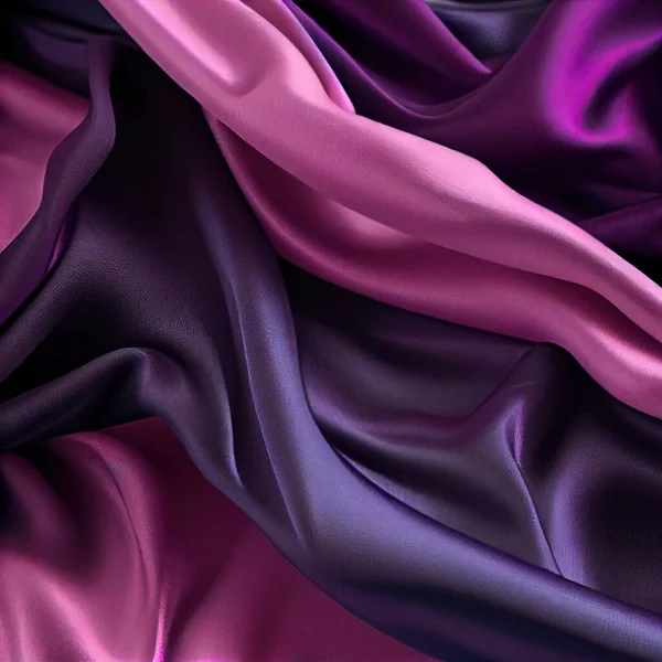 a purple and black fabric with a pink and purple stripe on it\'s side and a black background. .